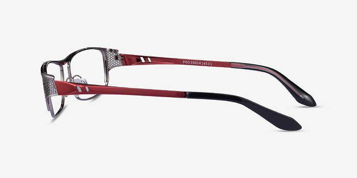 Pro Gunmetal Black Red Métal Montures de lunettes de vue d'EyeBuyDirect
