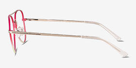 Sparkle Gradient Red Métal Montures de lunettes de vue d'EyeBuyDirect, Vue de Côté