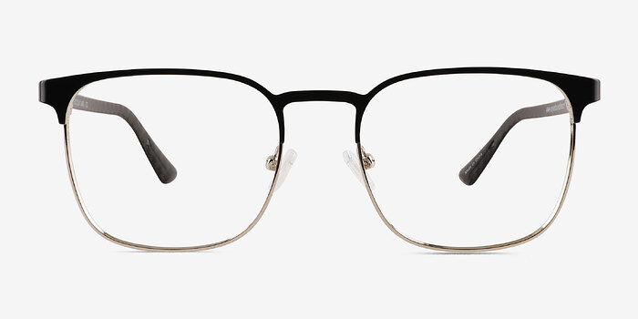 Whir Black Silver Métal Montures de lunettes de vue d'EyeBuyDirect