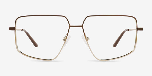 Wyatt Gradient Matte Brown Métal Montures de lunettes de vue