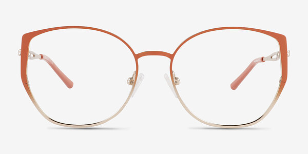 Deven Gradient Matte Orange Métal Montures de lunettes de vue