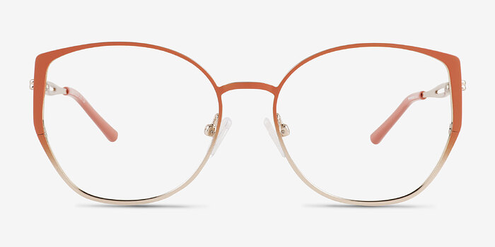 Deven Gradient Matte Orange Métal Montures de lunettes de vue d'EyeBuyDirect