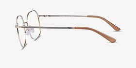 Redford Doré Métal Montures de lunettes de vue d'EyeBuyDirect, Vue de Côté