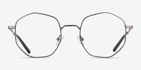 Artisan Gunmetal Métal Montures de lunettes de vue d'EyeBuyDirect, Vue de Face
