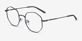 Artisan Gunmetal Métal Montures de lunettes de vue d'EyeBuyDirect, Vue d'Angle