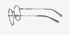 Artisan Gunmetal Métal Montures de lunettes de vue d'EyeBuyDirect, Vue de Côté