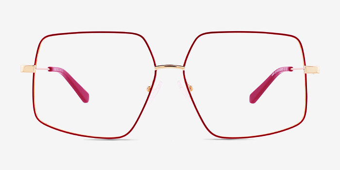 Rune Rouge Métal Montures de lunettes de vue d'EyeBuyDirect