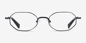 Trailblazer Noir Métal Montures de lunettes de vue d'EyeBuyDirect, Vue de Face