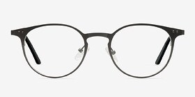 Thin Line Gunmetal Métal Montures de lunettes de vue d'EyeBuyDirect, Vue de Face