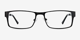 Elliot  Black  Métal Montures de lunettes de vue d'EyeBuyDirect, Vue de Face