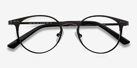 Little Thin Line Café Métal Montures de lunettes de vue d'EyeBuyDirect, Vue Rapprochée