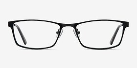 Germantown  Black  Métal Montures de lunettes de vue d'EyeBuyDirect, Vue de Face