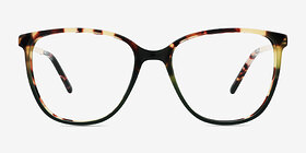 Aroma Tortoise Green Métal Montures de lunettes de vue d'EyeBuyDirect, Vue de Face