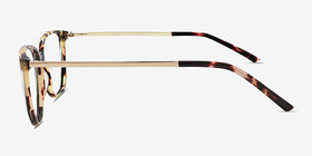 Aroma Tortoise Green Métal Montures de lunettes de vue d'EyeBuyDirect, Vue de Côté