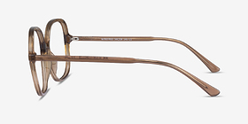Winefred Brun Plastique Montures de lunettes de vue d'EyeBuyDirect, Vue de Côté