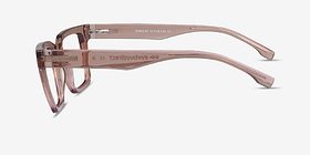 Barclay Brun Plastique Montures de lunettes de vue d'EyeBuyDirect, Vue de Côté
