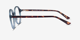 Malkin Bleu Plastique Montures de lunettes de vue d'EyeBuyDirect, Vue de Côté