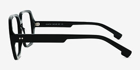 Gunter Noir Acétate Montures de lunettes de vue d'EyeBuyDirect, Vue de Côté