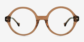 Ashford Brun Acétate Montures de lunettes de vue d'EyeBuyDirect, Vue de Face