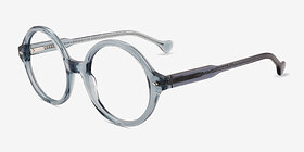 Ashford Bleu Acétate Montures de lunettes de vue d'EyeBuyDirect, Vue d'Angle