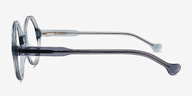Ashford Bleu Acétate Montures de lunettes de vue d'EyeBuyDirect, Vue de Côté