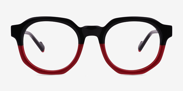 Vesper Black Red Acétate Montures de lunettes de vue