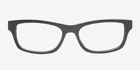 Presley Noir Acétate Montures de lunettes de vue d'EyeBuyDirect, Vue de Face