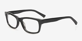 Presley Noir Acétate Montures de lunettes de vue d'EyeBuyDirect, Vue d'Angle