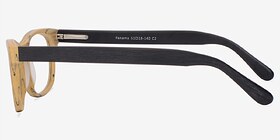 Panama Boisée Acétate Montures de lunettes de vue d'EyeBuyDirect, Vue de Côté