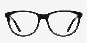 Anahi Noir Acétate Montures de lunettes de vue d'EyeBuyDirect, Vue de Face