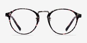 Small Chillax Red/Floral Plastique Montures de lunettes de vue d'EyeBuyDirect, Vue de Face
