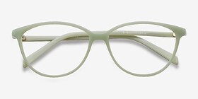 Coco Vert Plastique Montures de lunettes de vue d'EyeBuyDirect, Vue Rapprochée