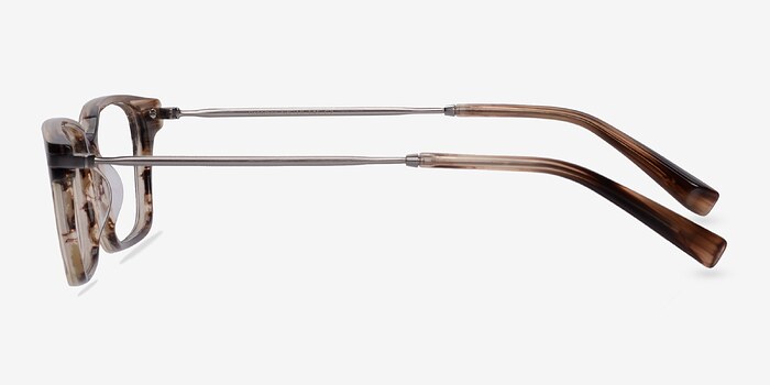 Dreamer Brown/Striped Acetate-metal Montures de lunettes de vue d'EyeBuyDirect