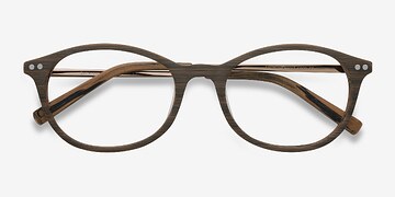 Brown/Striped Get Around -  Mixed Wood Eyeglasses