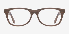Panama Brown/Striped Acétate Montures de lunettes de vue d'EyeBuyDirect, Vue de Face