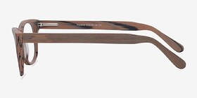 Panama Brown/Striped Acétate Montures de lunettes de vue d'EyeBuyDirect, Vue de Côté