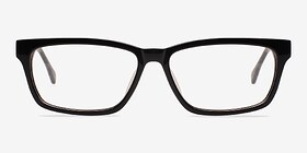 Seattle Noir Acétate Montures de lunettes de vue d'EyeBuyDirect, Vue de Face