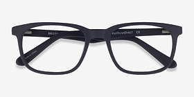 Bristol Matte Navy Acétate Montures de lunettes de vue d'EyeBuyDirect, Vue Rapprochée