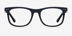 Montreal Matte Navy Acétate Montures de lunettes de vue d'EyeBuyDirect, Vue de Face