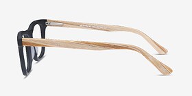 Montreal Matte Black Acétate Montures de lunettes de vue d'EyeBuyDirect, Vue de Côté