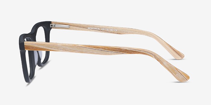 Montreal Matte Black Acétate Montures de lunettes de vue d'EyeBuyDirect