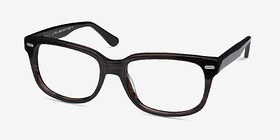 Little John Brun Plastique Montures de lunettes de vue d'EyeBuyDirect, Vue d'Angle