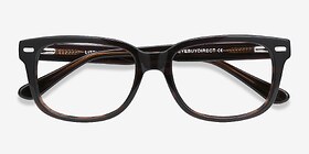 Little John Brun Plastique Montures de lunettes de vue d'EyeBuyDirect, Vue Rapprochée