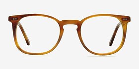 Shade Cinnamon Plastique Montures de lunettes de vue d'EyeBuyDirect, Vue de Face