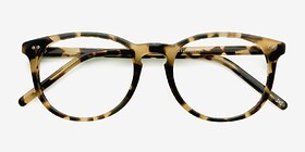 Aura Havana Tortoise Plastique Montures de lunettes de vue d'EyeBuyDirect, Vue Rapprochée