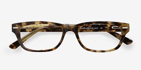 Fairmount Brown Tortoise Acétate Montures de lunettes de vue d'EyeBuyDirect, Vue Rapprochée