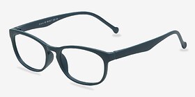 Drums Vert Mat Plastique Montures de lunettes de vue d'EyeBuyDirect, Vue d'Angle