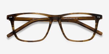 Brown Striped Default -  Acétate Lunettes de vue