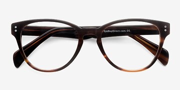 Brown Striped Light Year -  Mode Acétate Lunettes de vue