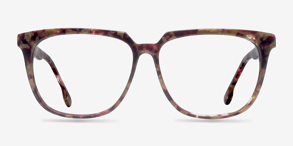 Capucine Red Floral Acétate Montures de lunettes de vue